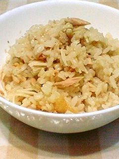 娘へ。簡単!ツナときのこの炊き込みご飯☆-レシピのメイン写真