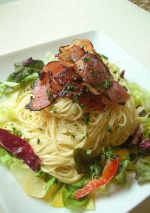 スピーディに♪そうめんカルボナーラ-レシピのメイン写真