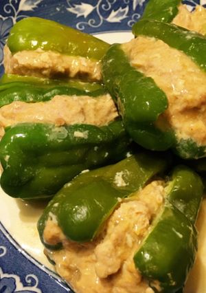 お肉がはがれない！レンチン肉づめピーマン-レシピのメイン写真