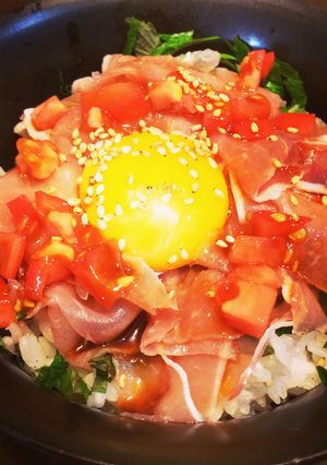 生ハム丼*時短レシピ*どんぶり飯-レシピのメイン写真