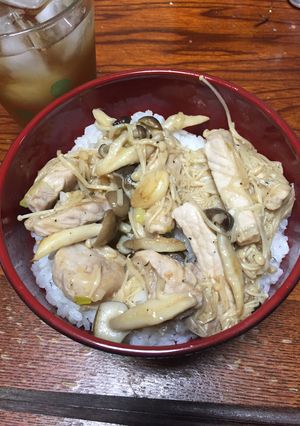 豚ロースのネギ塩きのこ丼-レシピのメイン写真