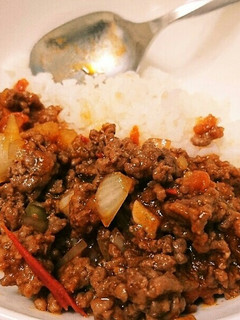 簡単!トマトとひき肉のキーマカレー風!-レシピのメイン写真
