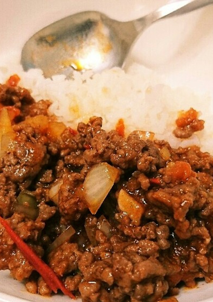 簡単！トマトとひき肉のキーマカレー風！-レシピのメイン写真