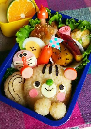キャラ弁♡トンボとリスの秋弁当♪-レシピのメイン写真
