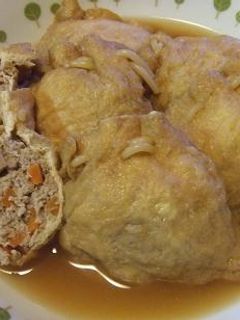 油揚げのひき肉詰め煮-レシピのメイン写真