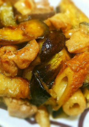 調味料３つ★ナスと竹輪の麺つゆで炒め煮♪-レシピのメイン写真