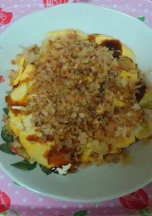 まさかの合体お好み焼きオムライス☆-レシピのメイン写真