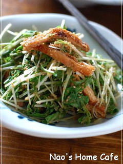 うす揚げ&水菜の胡麻サラダ-レシピのメイン写真