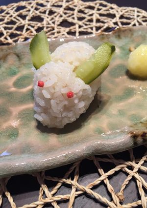 軟飯で♡お月見にぴったりの離乳食うさぎ-レシピのメイン写真