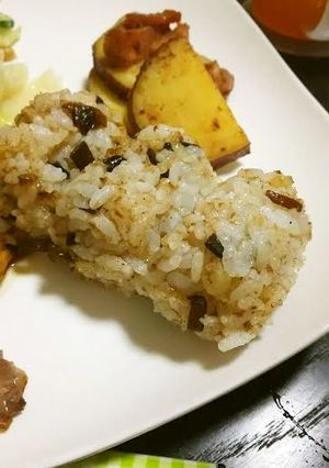 気分もあがる 揚げ玉よろこんぶおにぎり-レシピのメイン写真
