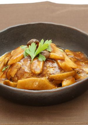 きのこたっぷり煮込みハンバーグ-レシピのメイン写真