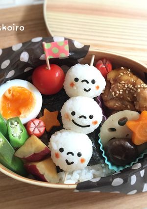 お月見☆だんご三兄弟☆簡単♡キャラ弁-レシピのメイン写真
