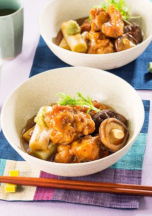 から揚げと焼きねぎの治部煮（じぶに）風-レシピのメイン写真