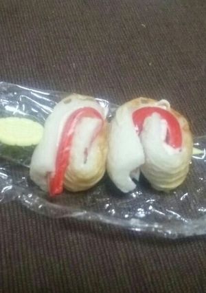 お弁当に☆カニカマちくわのくるくる串-レシピのメイン写真