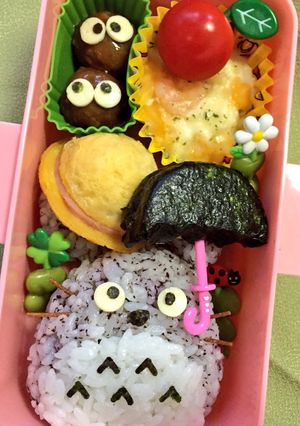 トトロ弁当に！めいちゃんの帽子&傘-レシピのメイン写真