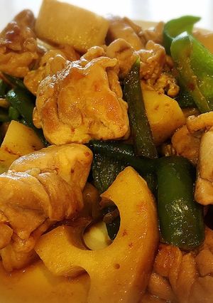 蓮根と鶏肉の美肌オイスター炒め-レシピのメイン写真