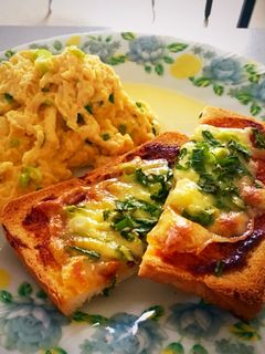 乗せて焼くだけネギ和風トースト!簡単!-レシピのメイン写真
