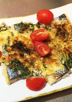 さんまのシソチーズパン粉焼き-レシピのメイン写真