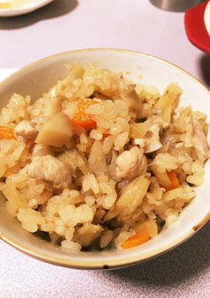 鶏肉とゴボウの炊き込みご飯-レシピのメイン写真