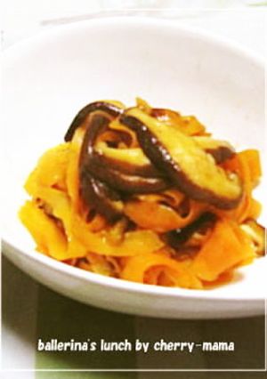 お弁当に★にんじんと椎茸のバター麺つゆ-レシピのメイン写真