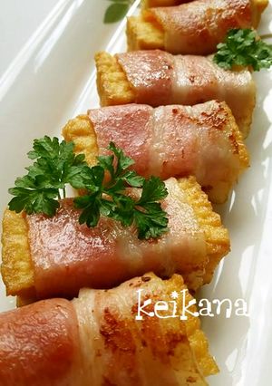 トースターで超簡単☆厚揚げベーコン巻き♪-レシピのメイン写真