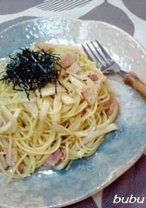 大根とベーコンの柚子胡椒バタポンパスタ-レシピのメイン写真