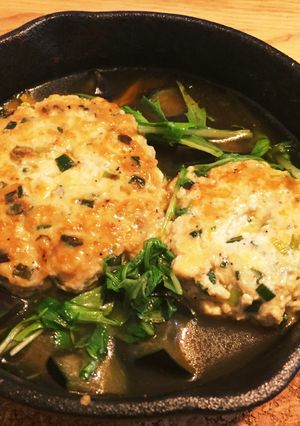 スキレット鍋で簡単豆腐ハンバーグ-レシピのメイン写真