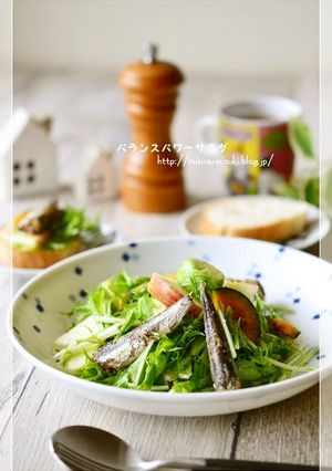 オイルサーディンのバランスパワーサラダ-レシピのメイン写真