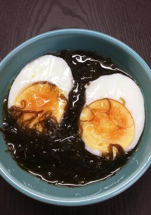 ゆで卵のもずくがけ-レシピのメイン写真