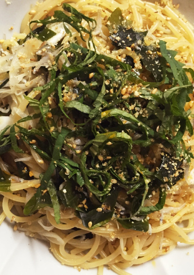 わかめとねぎの和風パスタ-レシピのメイン写真