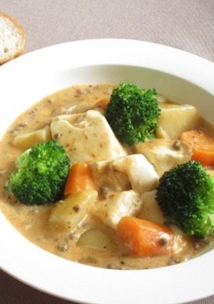 麻婆豆腐×ホワイトシチュ—-レシピのメイン写真