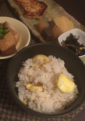 秋の味覚♡土鍋でおいしい栗ごはん-レシピのメイン写真