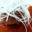 麻婆春雨ハンバーグ。
