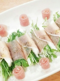 巻くだけ簡単!おしゃれ生ハム巻サラダ☆-レシピのメイン写真