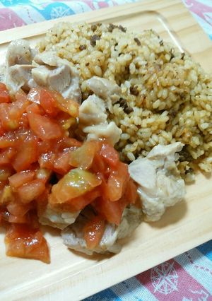 余ったカレーを豪華に！カレーピラフ定食-レシピのメイン写真