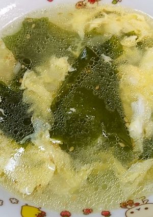 簡単ワカタマ（ワカメ＆卵）スープ-レシピのメイン写真