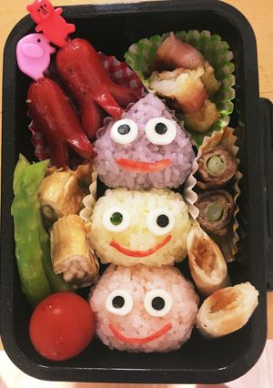 簡単!カラフルスライム弁当 ・キャラ弁-レシピのメイン写真