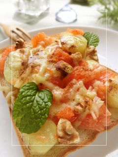 蒸し芋×グレフル×胡桃のチーズトースト-レシピのメイン写真