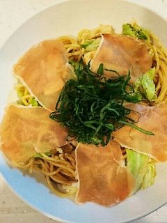 生ハムと梅シソの和風パスタ-レシピのメイン写真