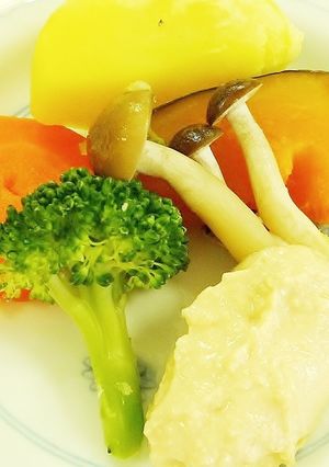 簡単！蒸し野菜の豆腐クリーム添え-レシピのメイン写真