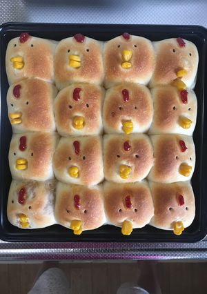 可愛い〜♡ニワトリちぎりパン♫-レシピのメイン写真