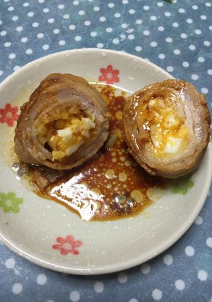【お弁当のおかずに】肉巻きタマゴサラダ-レシピのメイン写真