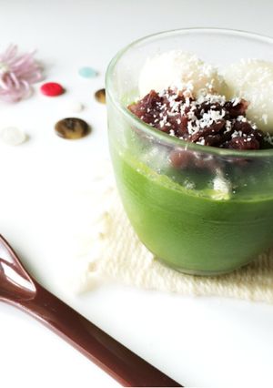 抹茶＋豆乳＋パンナコッタ＝ソイコッタ-レシピのメイン写真