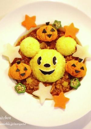 ハロウィン ミッキーのデコカレー☆-レシピのメイン写真