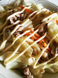 我が家の☆マヨネーズde焼きうどん-レシピのメイン写真