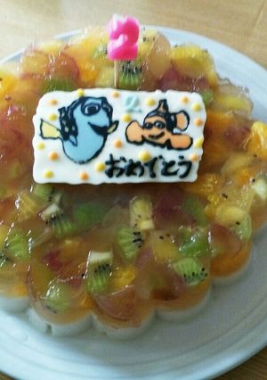 フルーツたっぷり２色ゼリー♪-レシピのメイン写真