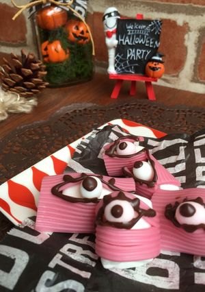 ハロウィンおやつ♪マシュマロ目玉おばけ-レシピのメイン写真