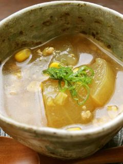 土鍋(ぬくたなべ)で作る冬瓜のカレー煮!-レシピのメイン写真