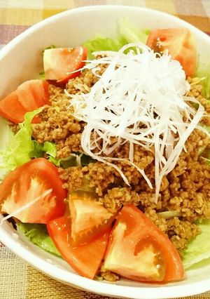 電子レンジで、とまレタ肉味噌サラダ。-レシピのメイン写真