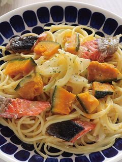 生秋鮭と南瓜のクリームパスタ-レシピのメイン写真